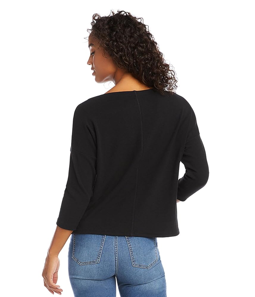 Karen Kane Women's Boatneck Top, Off White at Amazon Women's
